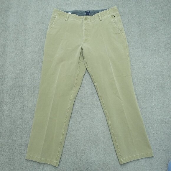Dockers Chino Pants Men's 38x32 Khaki Denim Slash Pockets Mid Rise Regular Fit - Picture 1 of 11